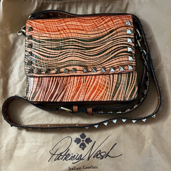 Patricia Nash Bags Patricia Nash Studded Italian Leather Crossbody